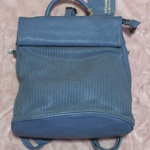 Vegan Leather Blue Backpack (NWT)